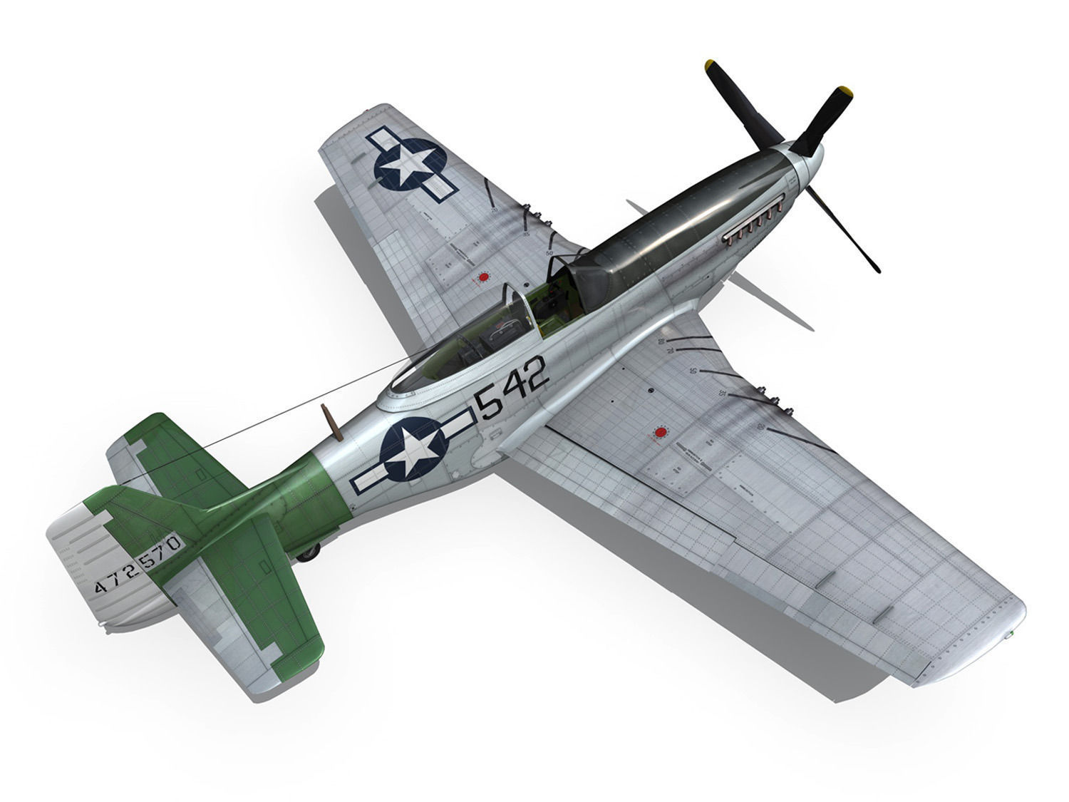 North American P-51D Mustang - Fighting Lady 3D model_13