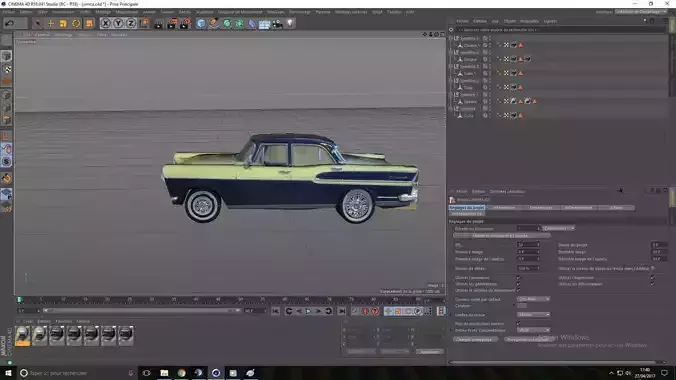 simca car Free low-poly 3D model