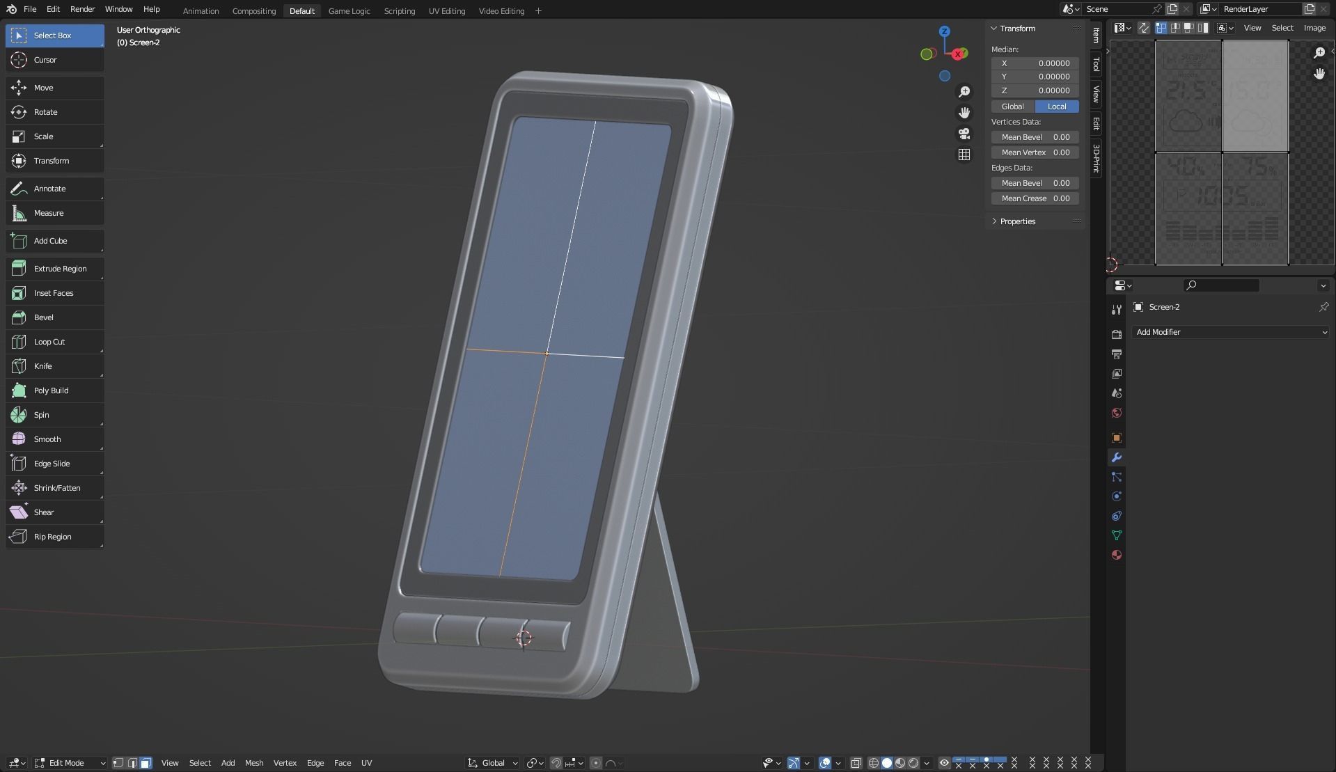 Digital home weather station 3D model_6