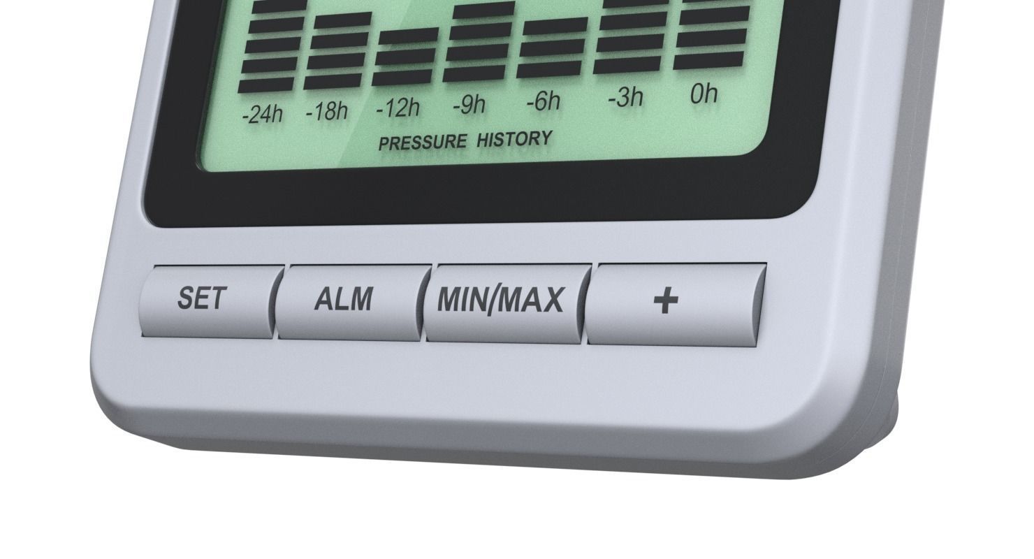 Digital home weather station 3D model_1