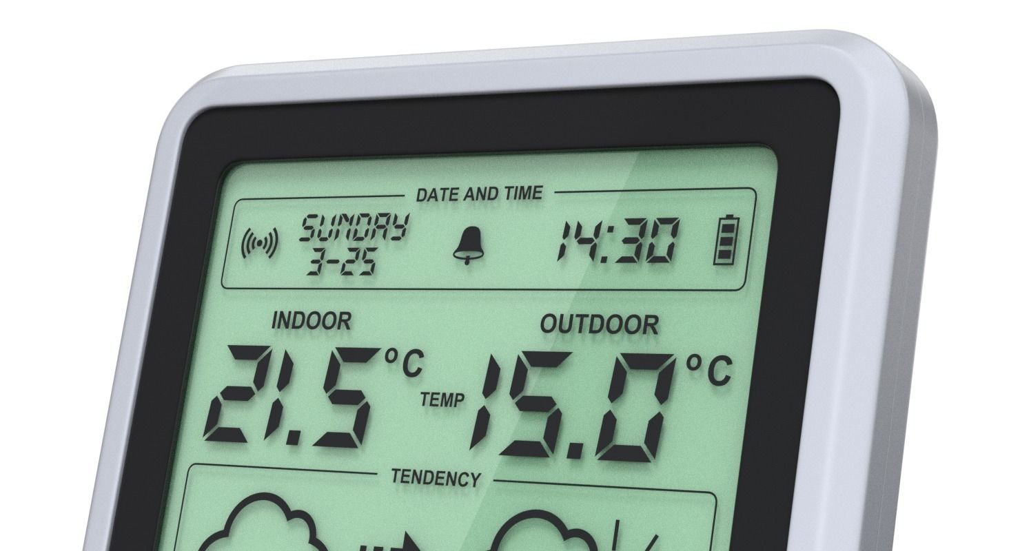 Digital home weather station 3D model_2