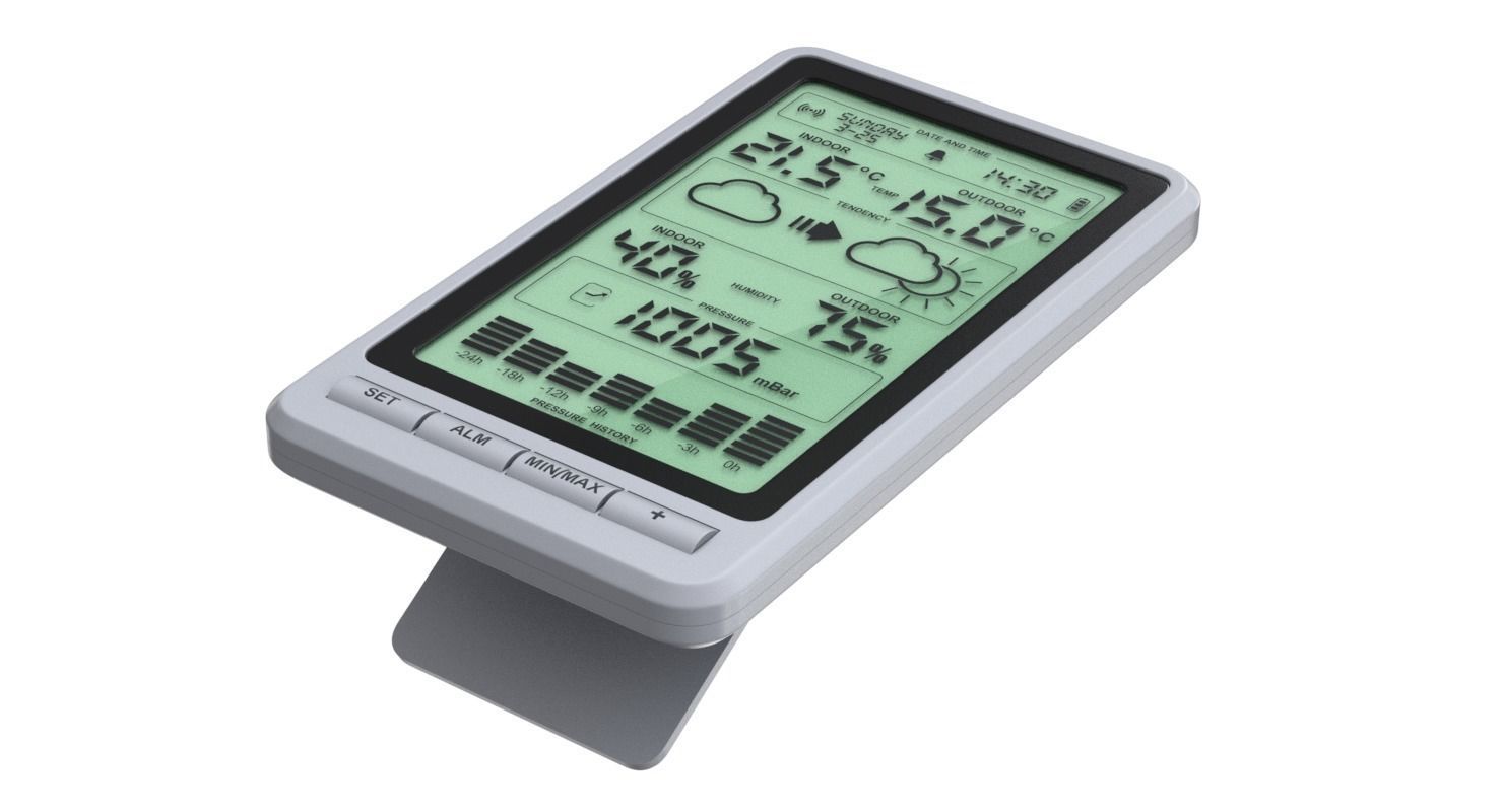 Digital home weather station 3D model_4