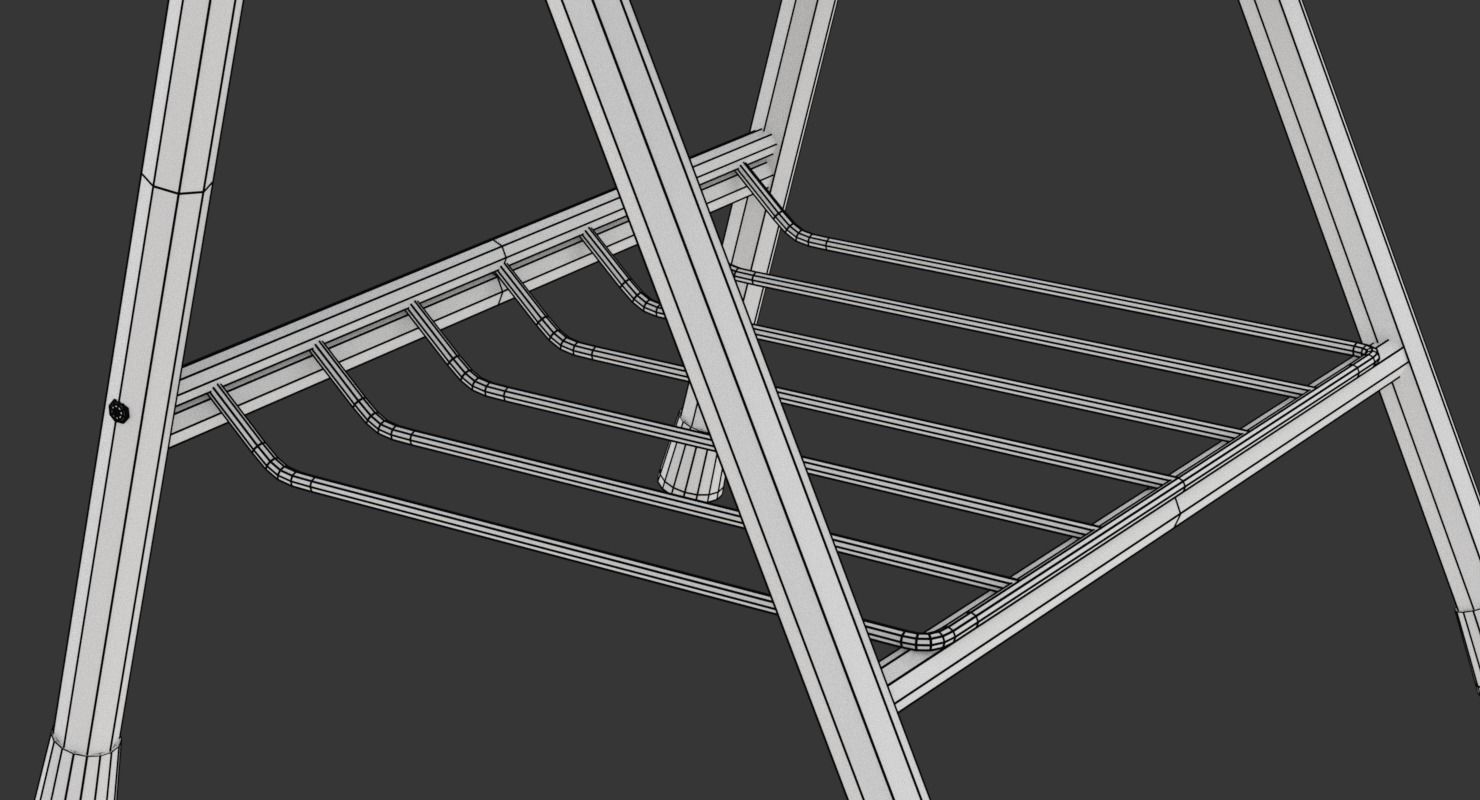 Wooden student chair with desk and armrest  3D model_22
