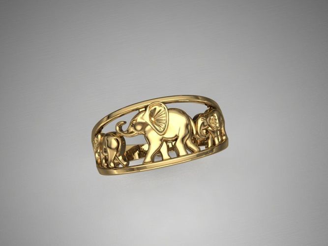 ring elephants 3D print model
