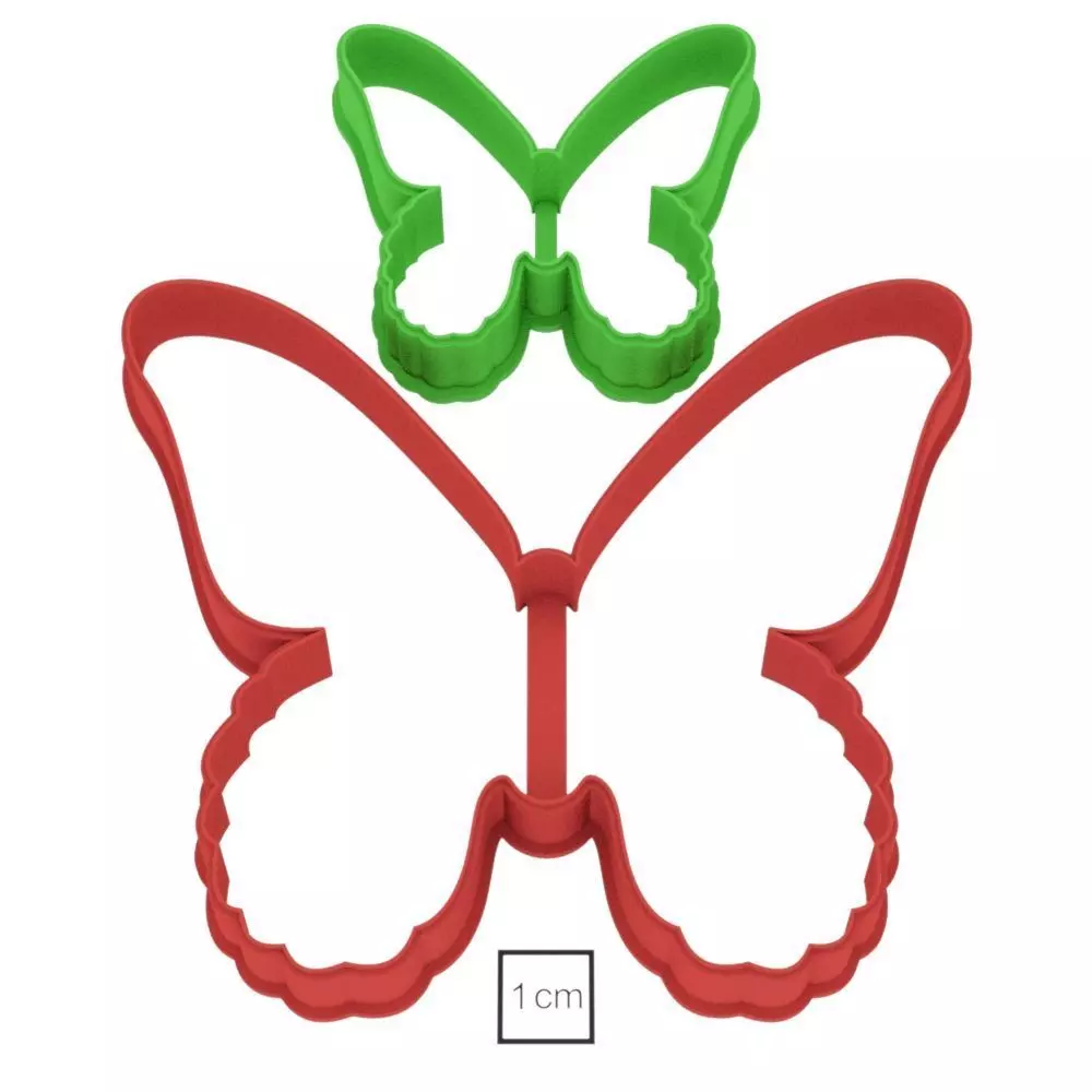 Set Butterfly 1 cookie cutter for professional Free 3D print model_0