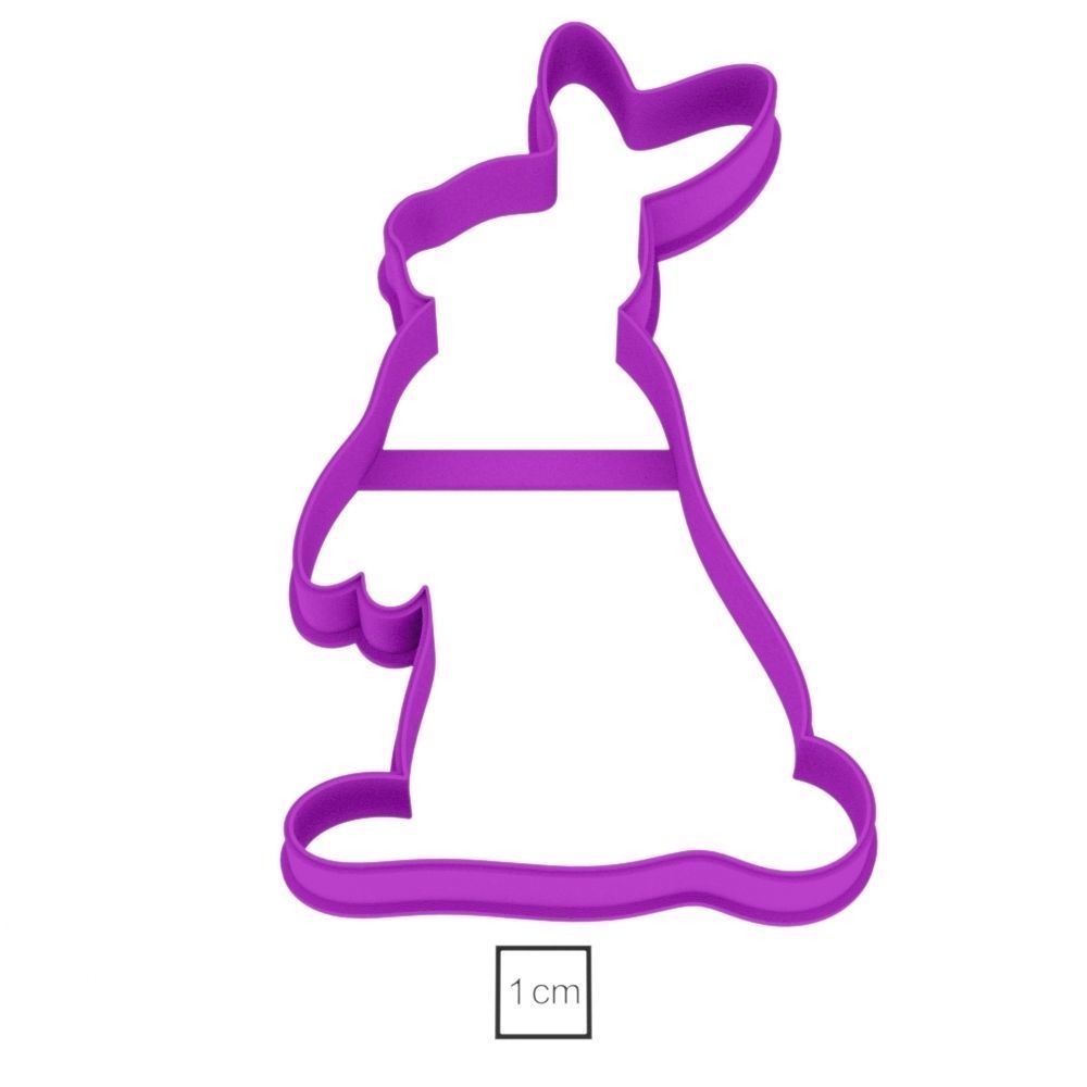 Bunny 1 cookie cutter for professional Free 3D print model_1