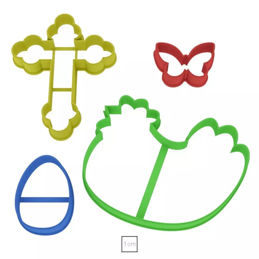 Set Easter cookie cutter for professional Free 3D print model