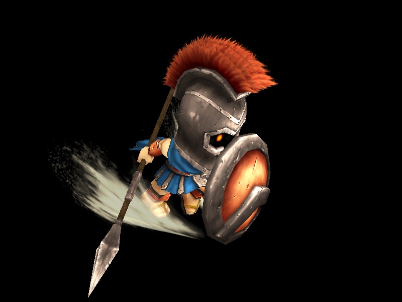 Spartan warrior Low-poly 3D model_5