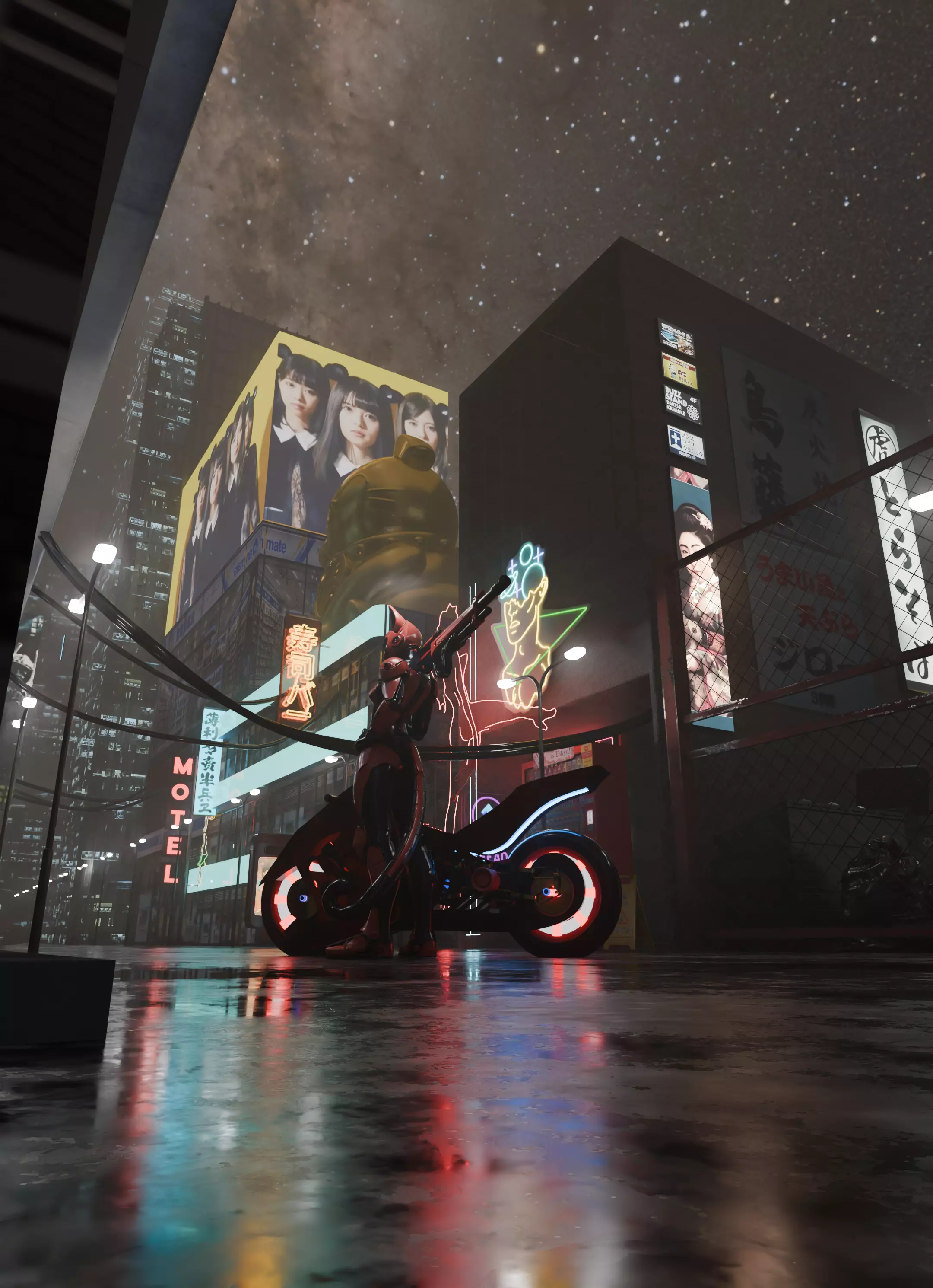 Cyberpunk city Free 3D model