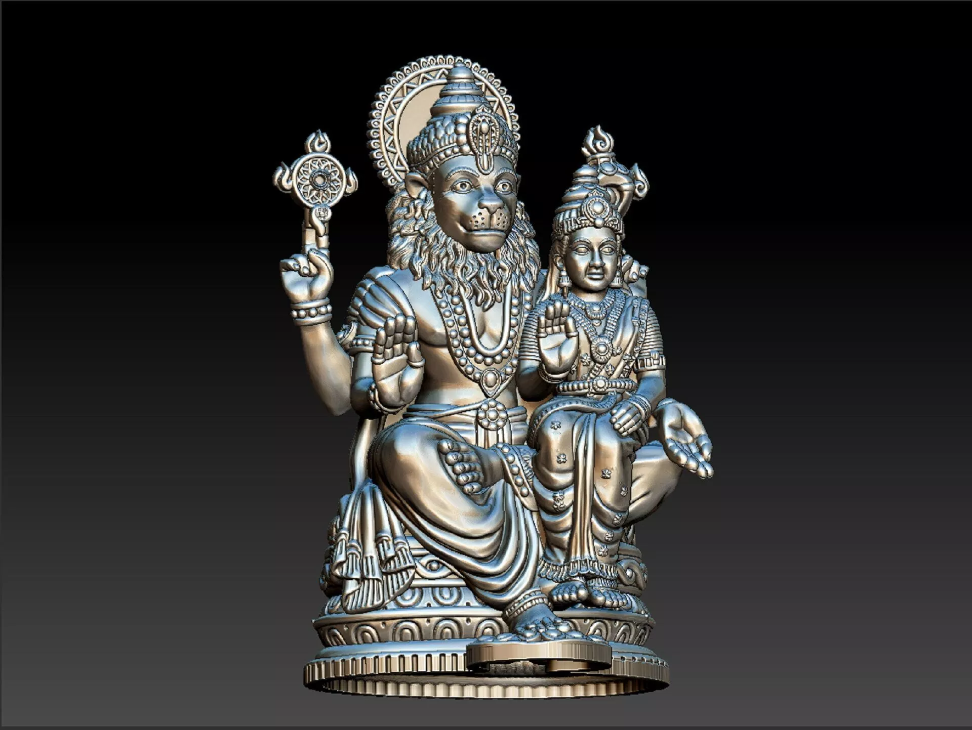 Lakshmi Narasimha 3D Model 3D print model