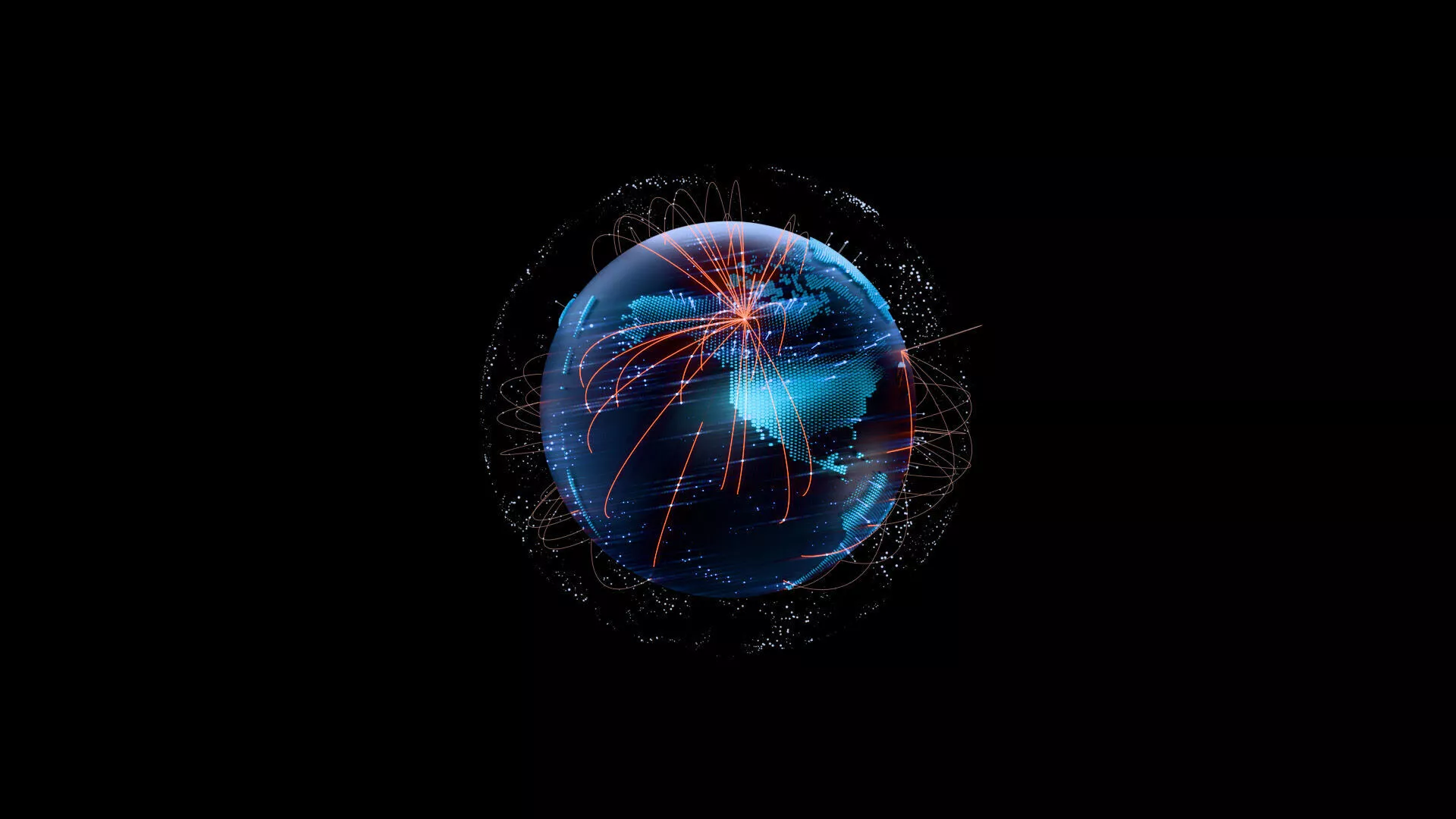 Animated Hologram Planet Earth For Blender 3D Model 3D model