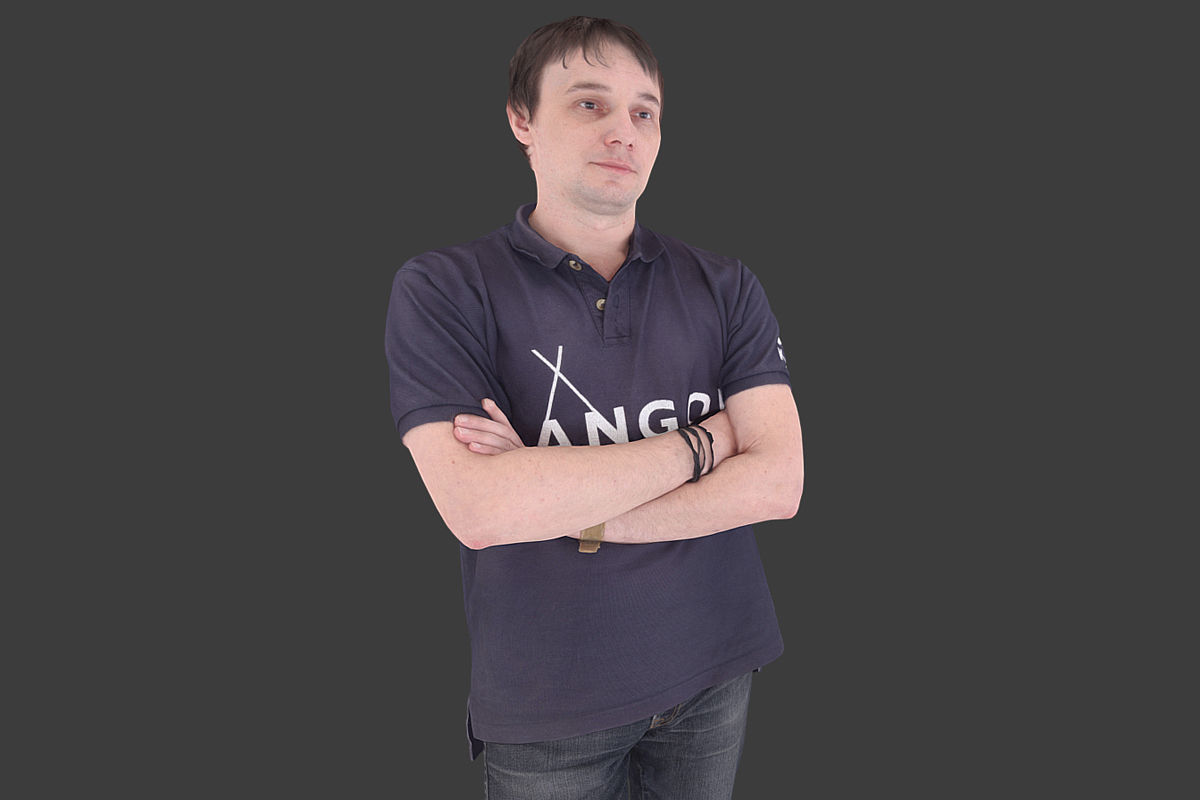 Casual Man Low-poly 3D model_1