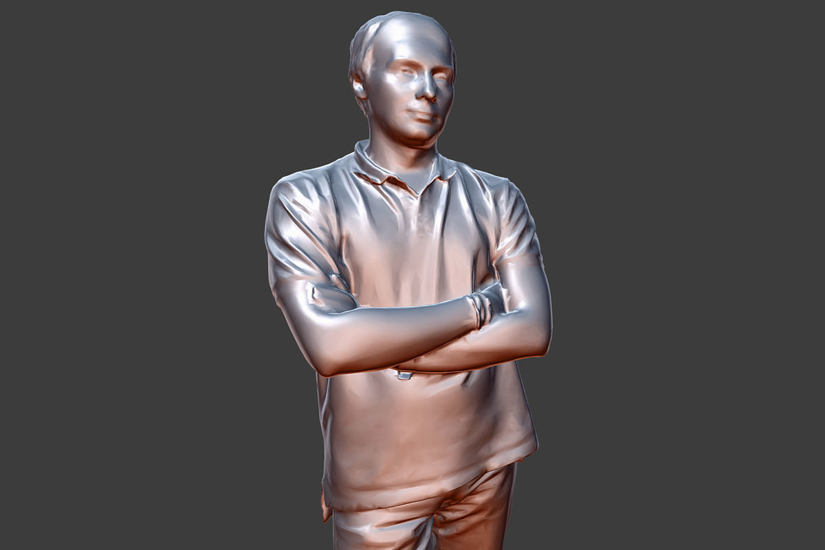 Casual Man Low-poly 3D model_3