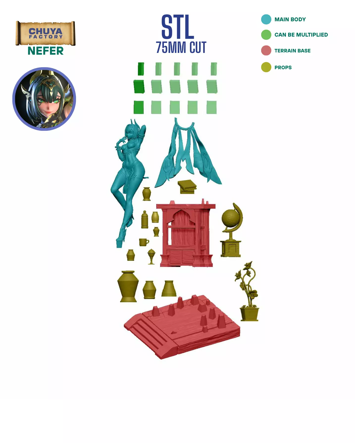 Nefer - Genshin Impact - Chuya Factory 3D print model