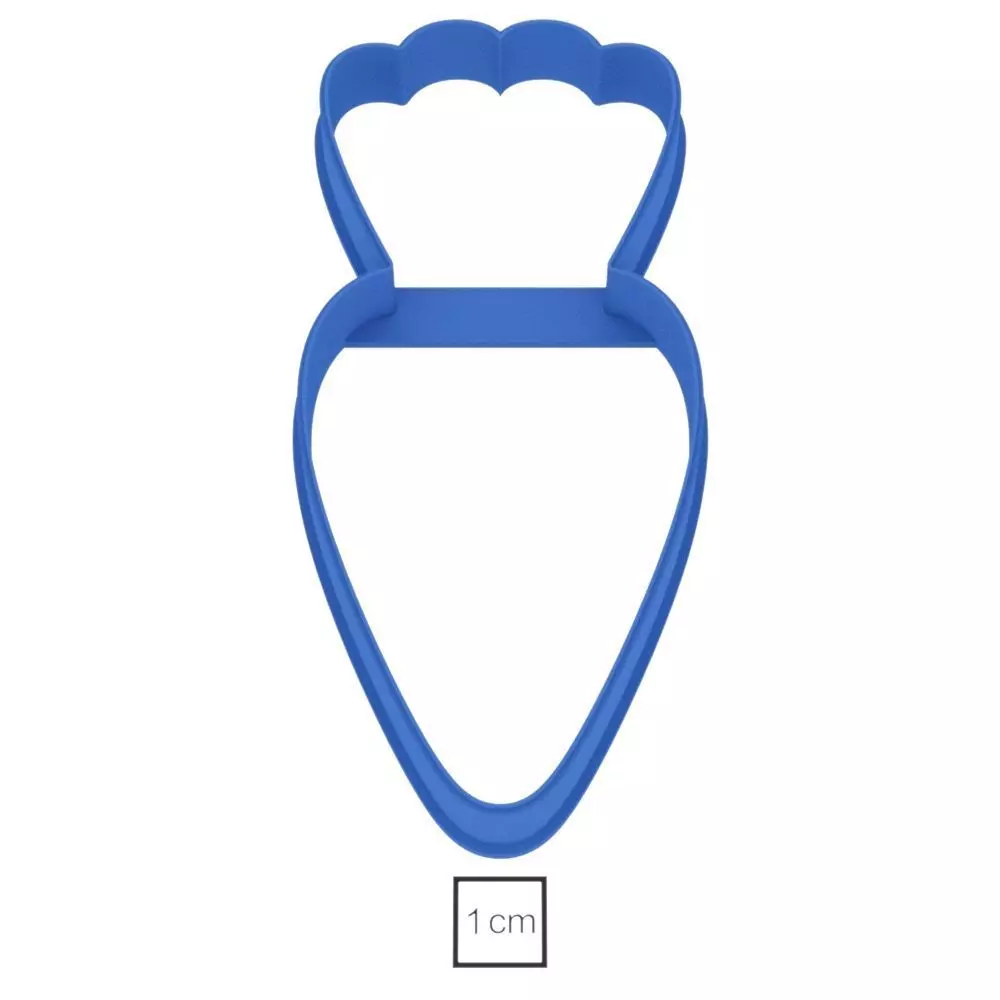 Carrot cookie cutter for professional Free 3D print model