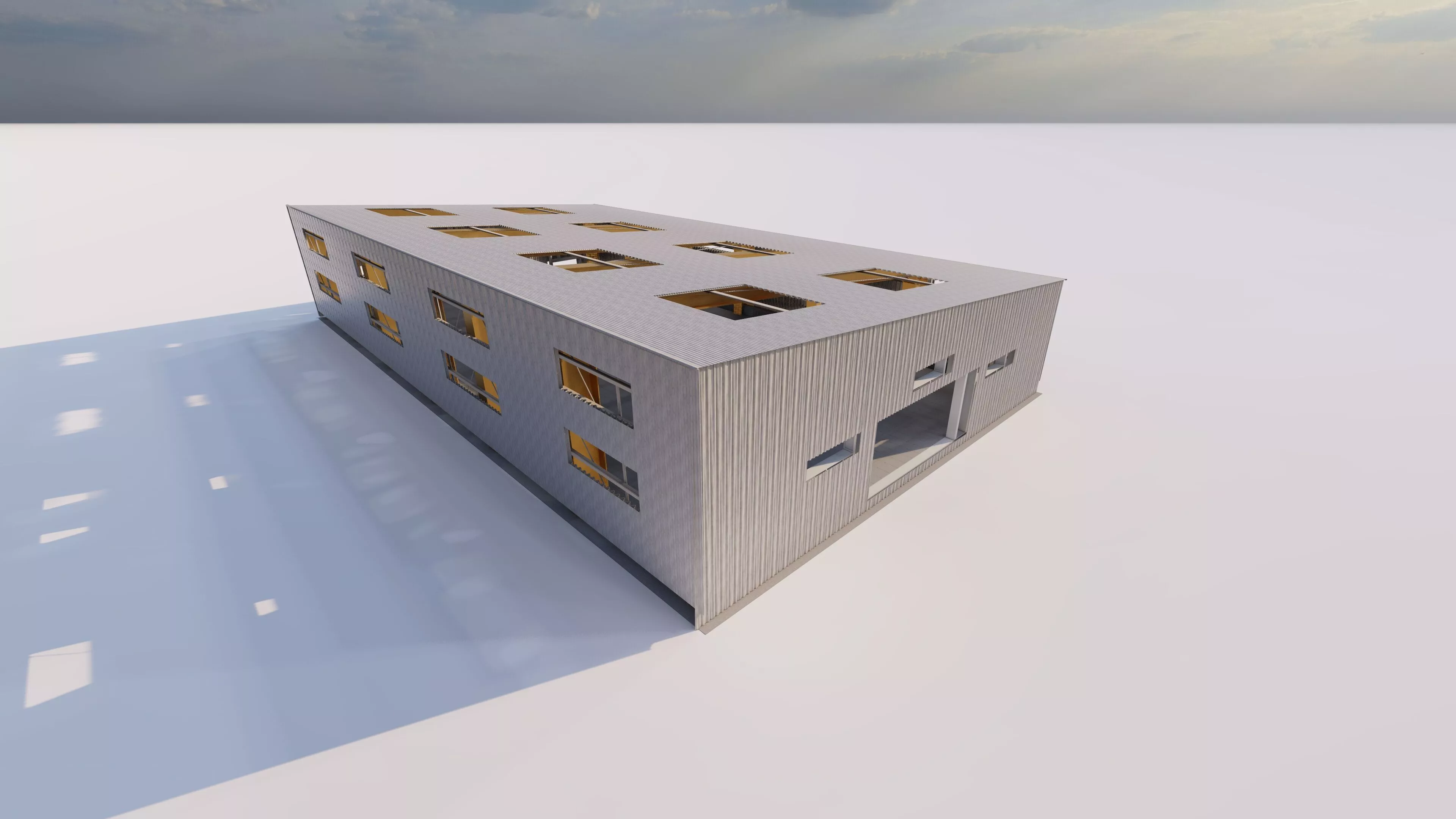 Warehouse Building -Metal Warehouse 3D model