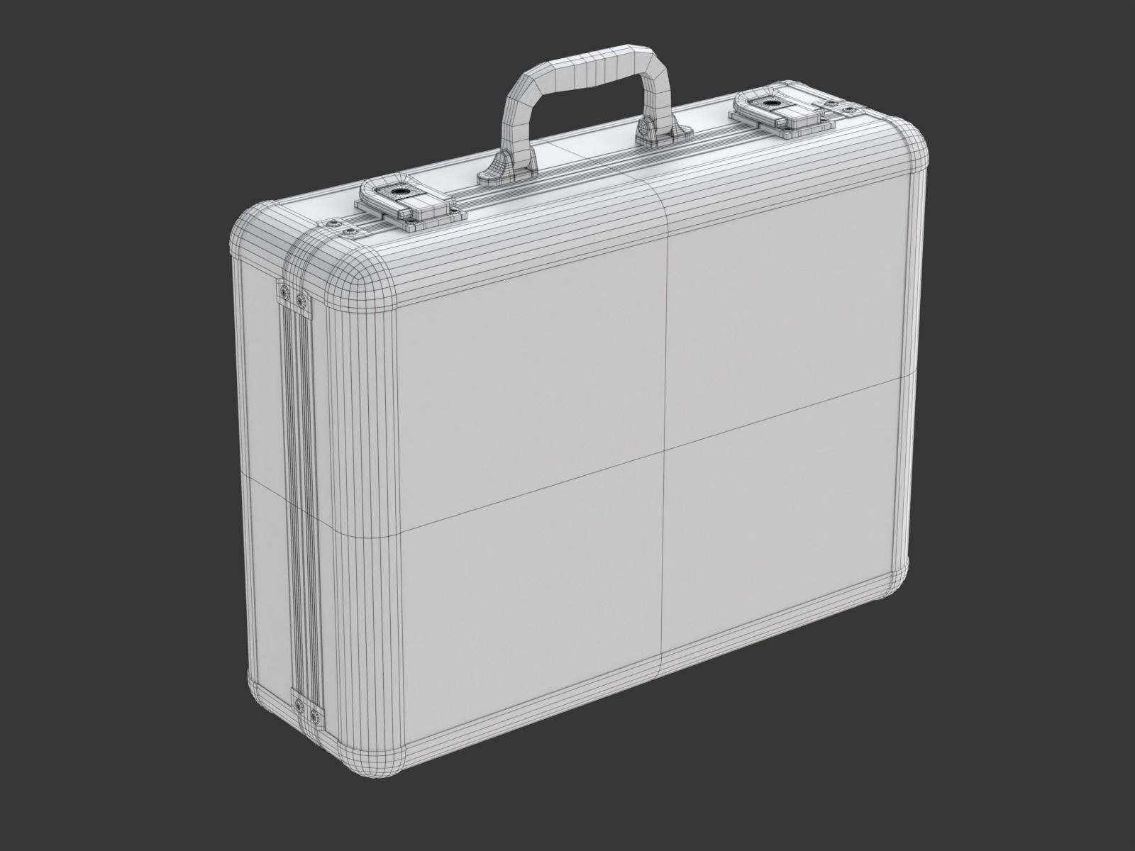 Metal Briefcase 3D model_11
