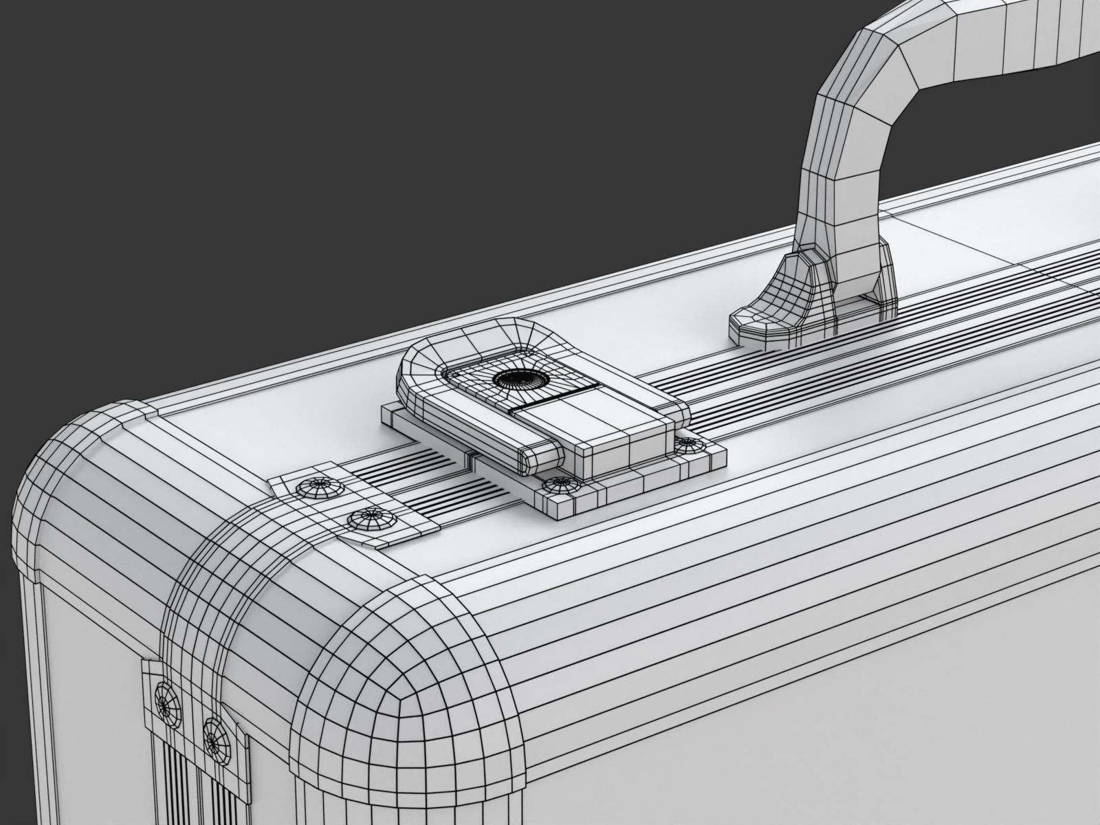 Metal Briefcase 3D model_12