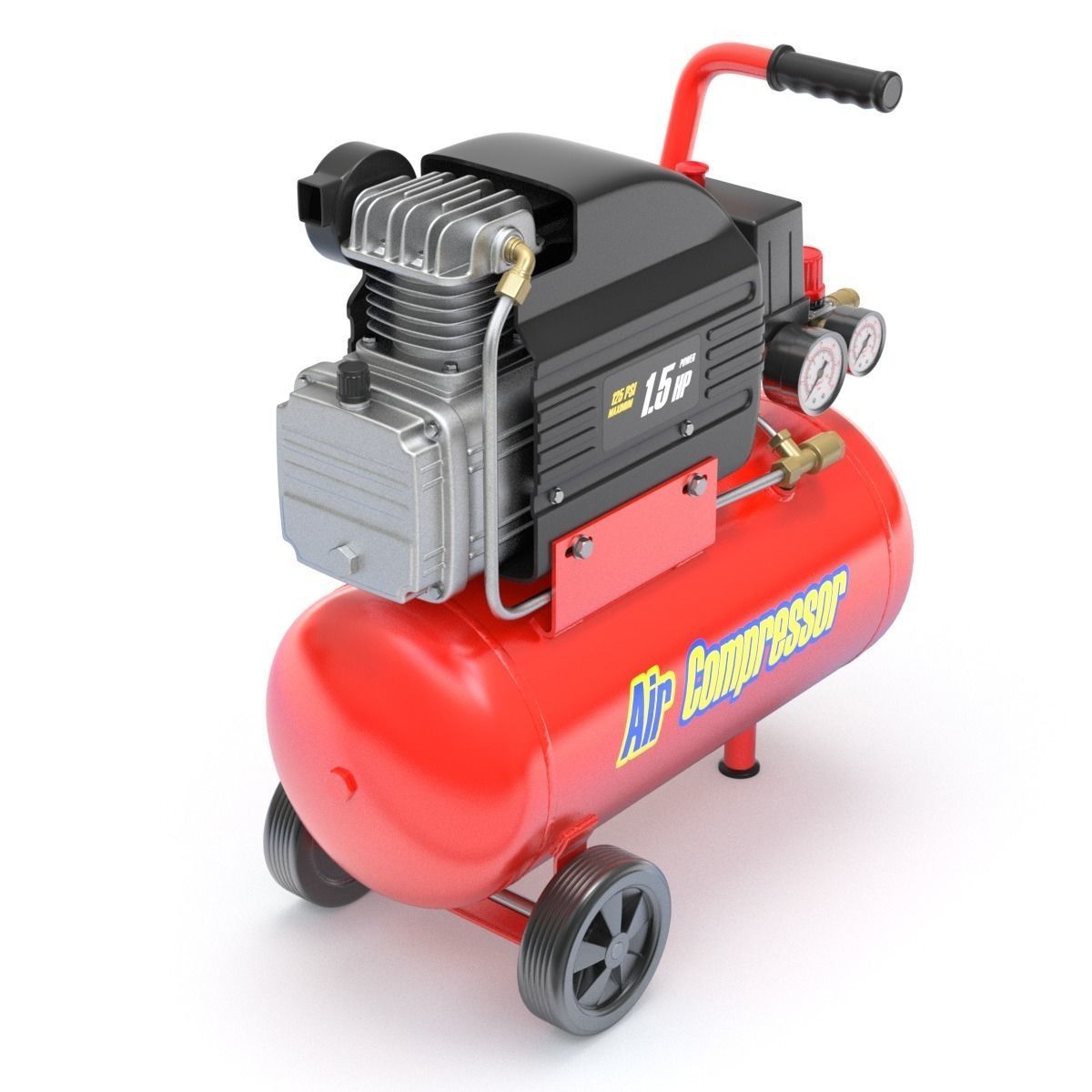 Air Compressor 3D model_7