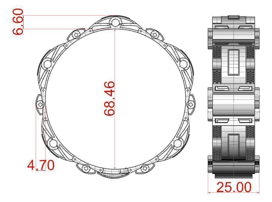 Bracelet 3D print model_8