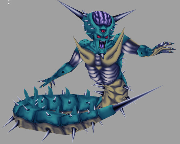 model snake dragon ball z monster Low-poly 3D model