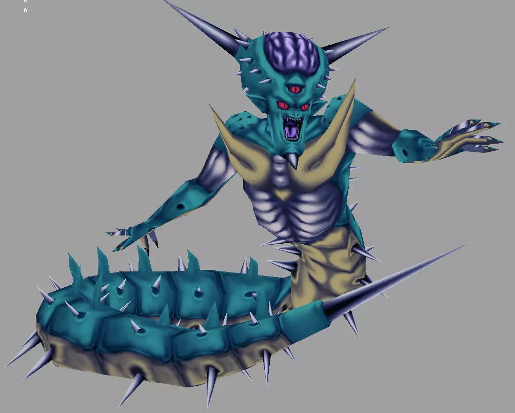 model snake dragon ball z monster Low-poly 3D model_0