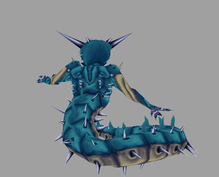 model snake dragon ball z monster Low-poly 3D model_2