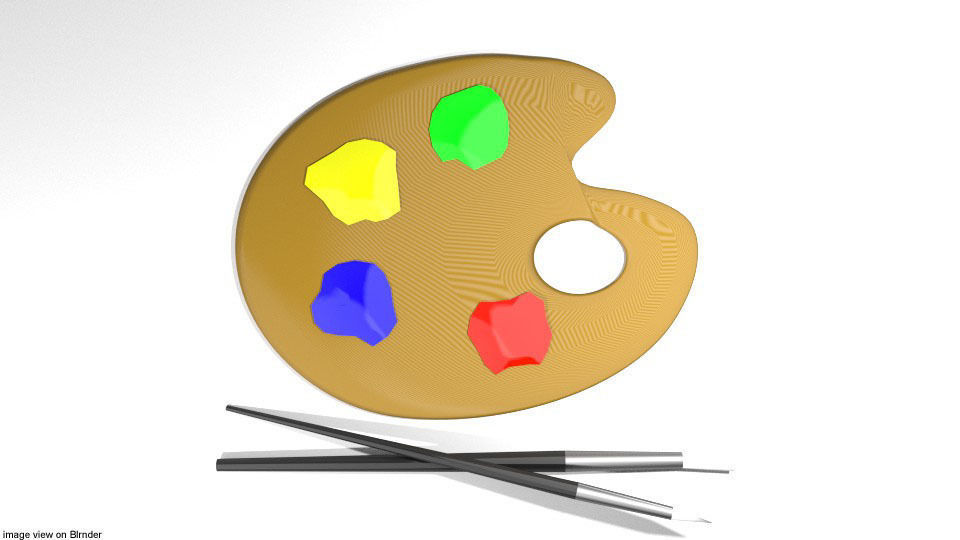 Drawing Tool - Color Palette 3D model_1