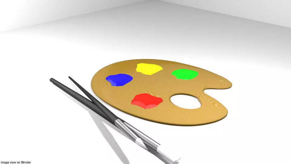 Drawing Tool - Color Palette 3D model_0