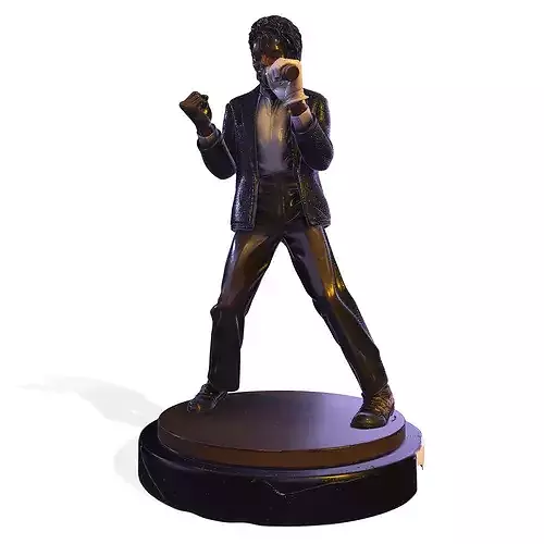 Realistic PBR Retro 1980s King of Pop