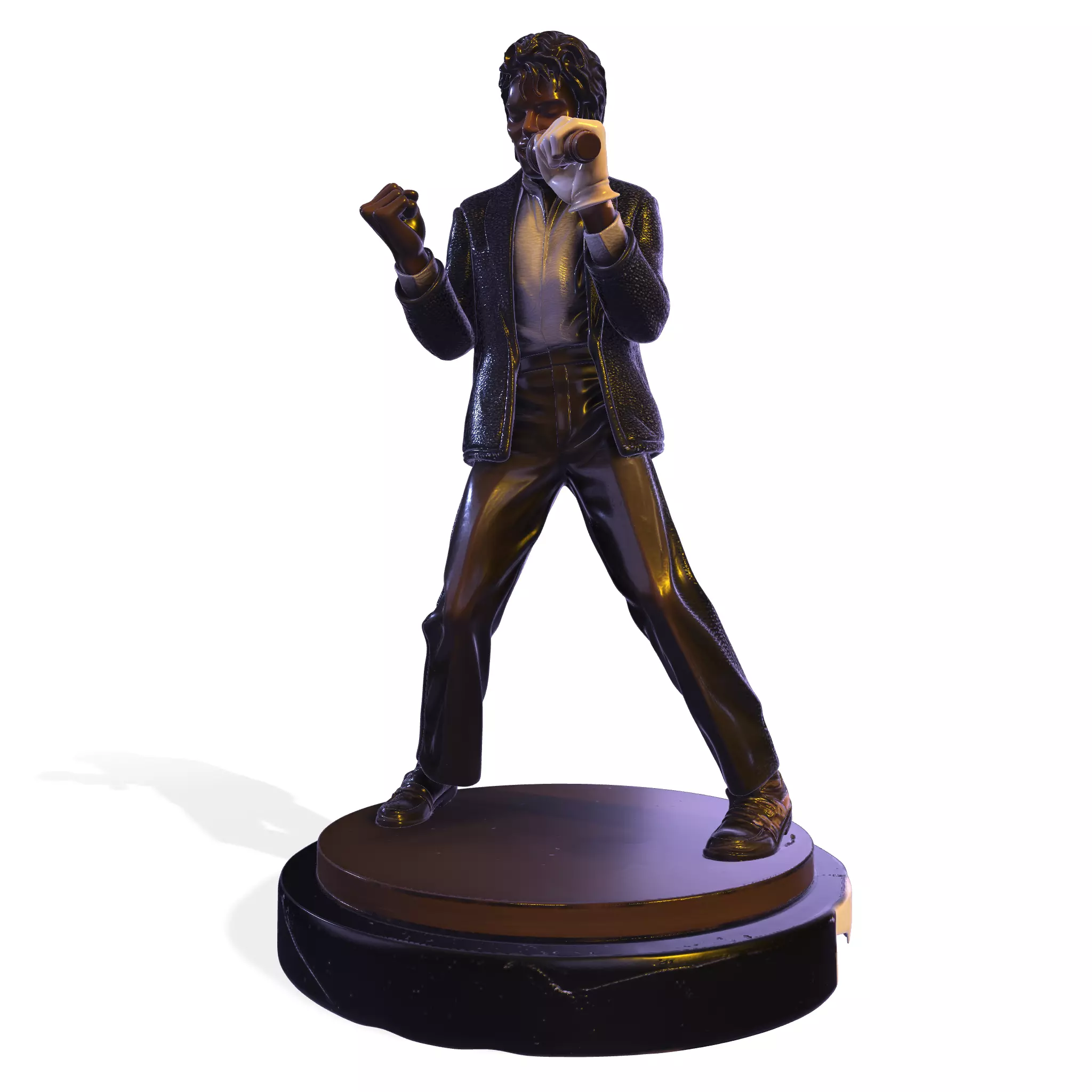 Realistic PBR Retro 1980s King of Pop 3D print model
