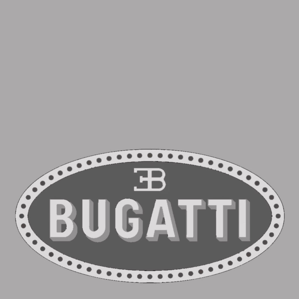 LOGO FRONT BUGATTI Low-poly 3D model_3