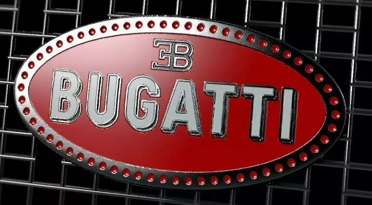LOGO FRONT BUGATTI Low-poly 3D model_0