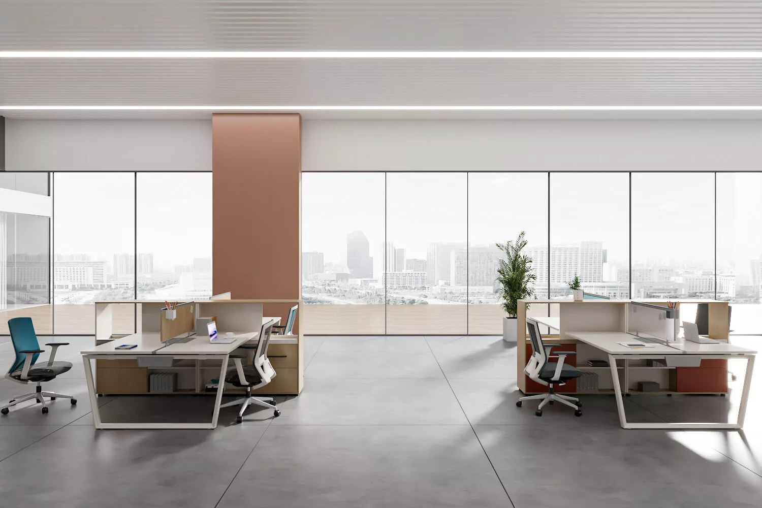 Modern office - desk 3D model