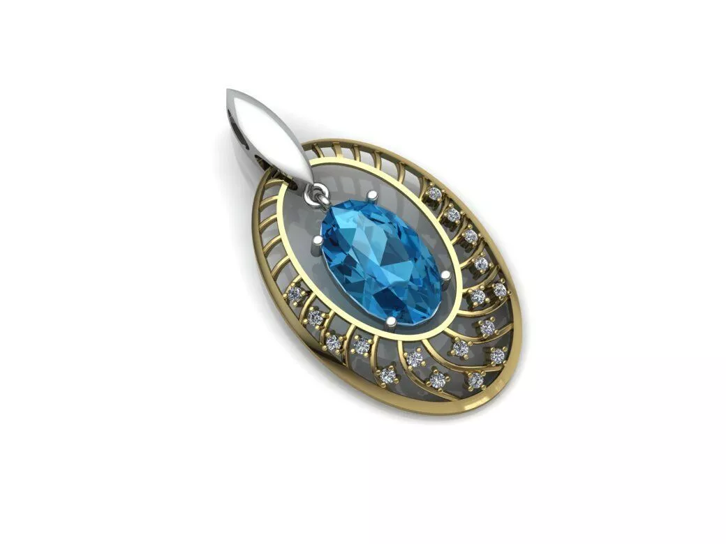 Elegant Pendant Luxury Jewelry 3D print model