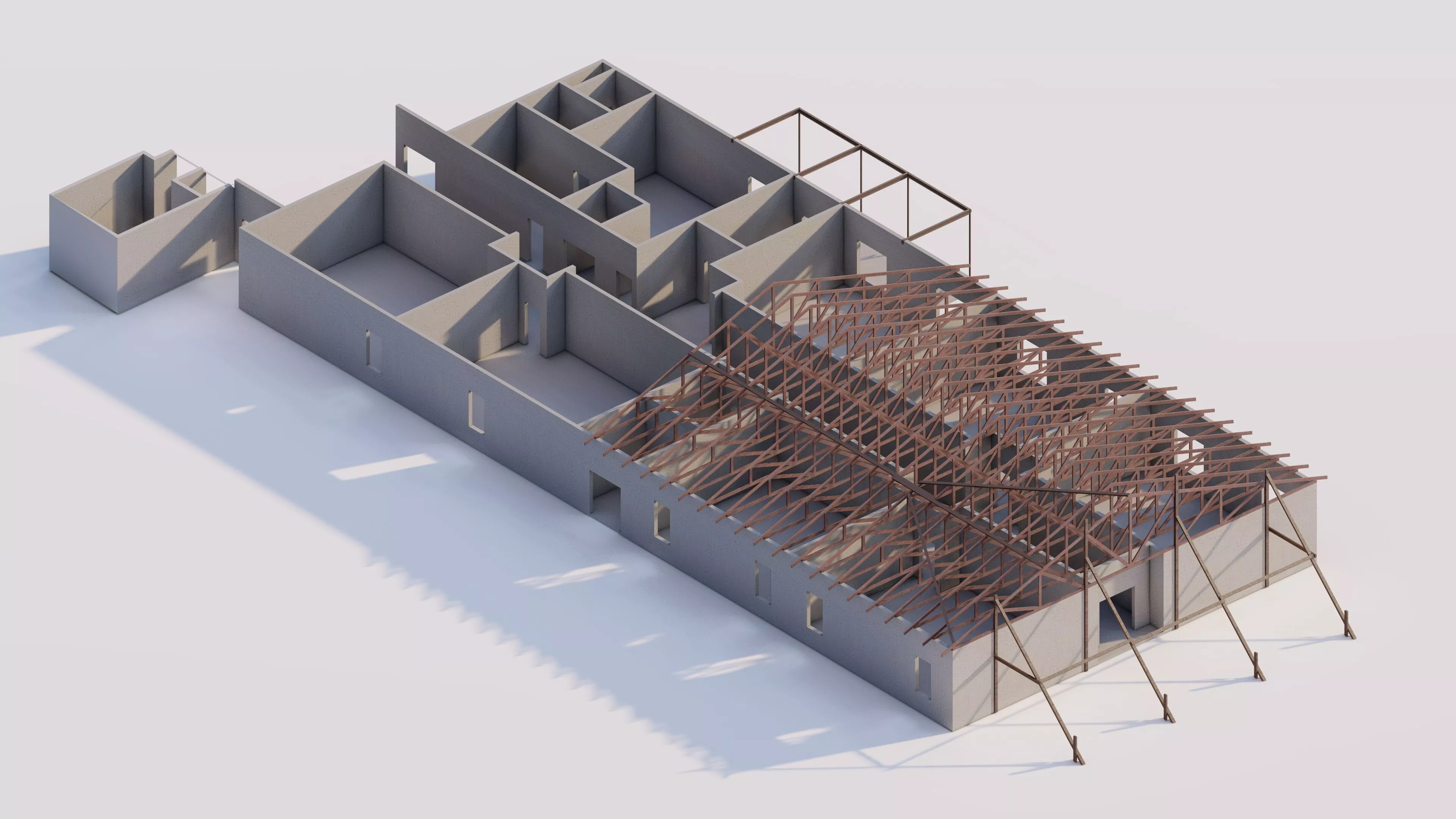 Warehouse Building -Metal Warehouse 3D model