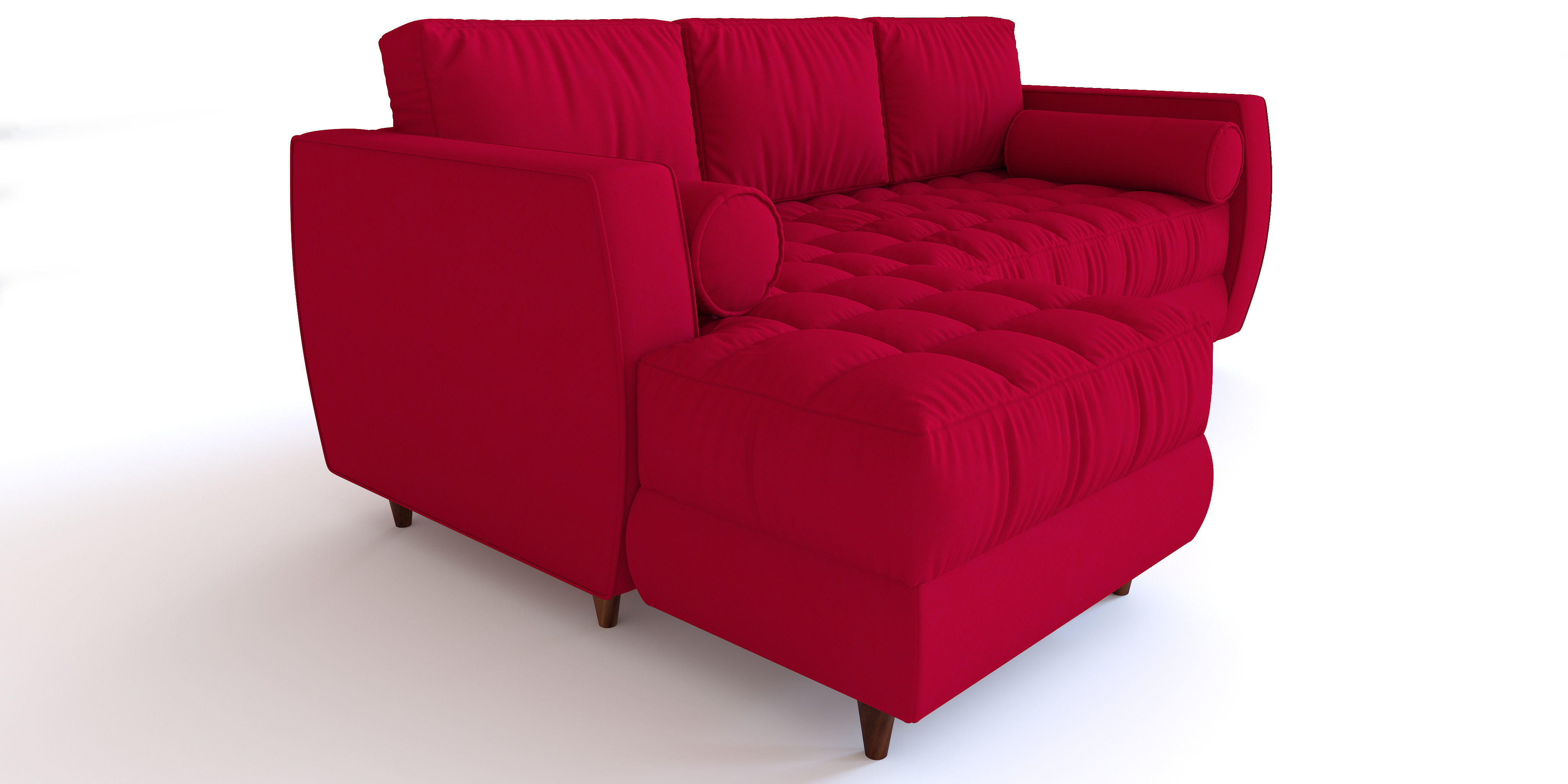 Red Sofa 3D model_4