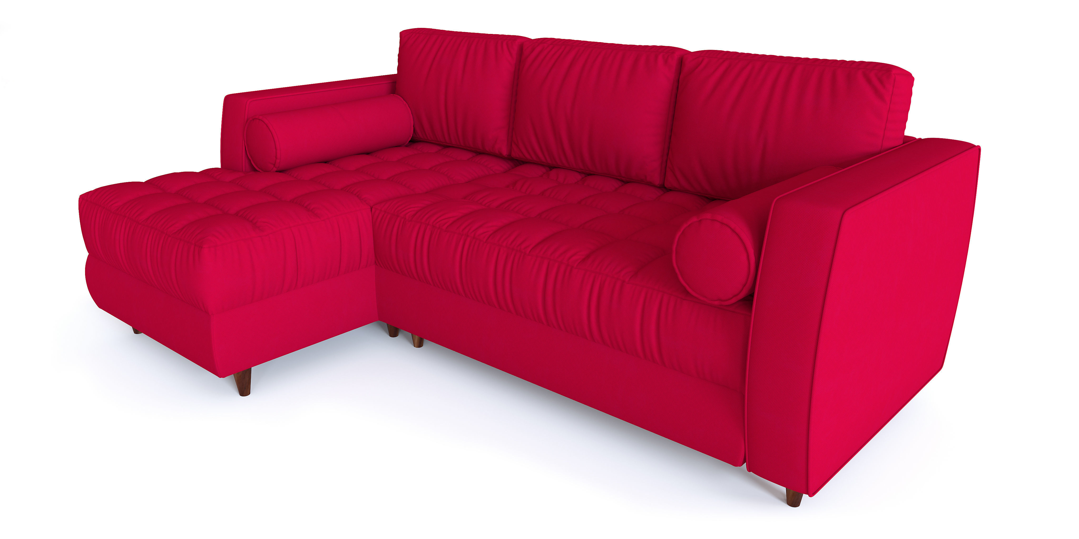 Red Sofa 3D model_3