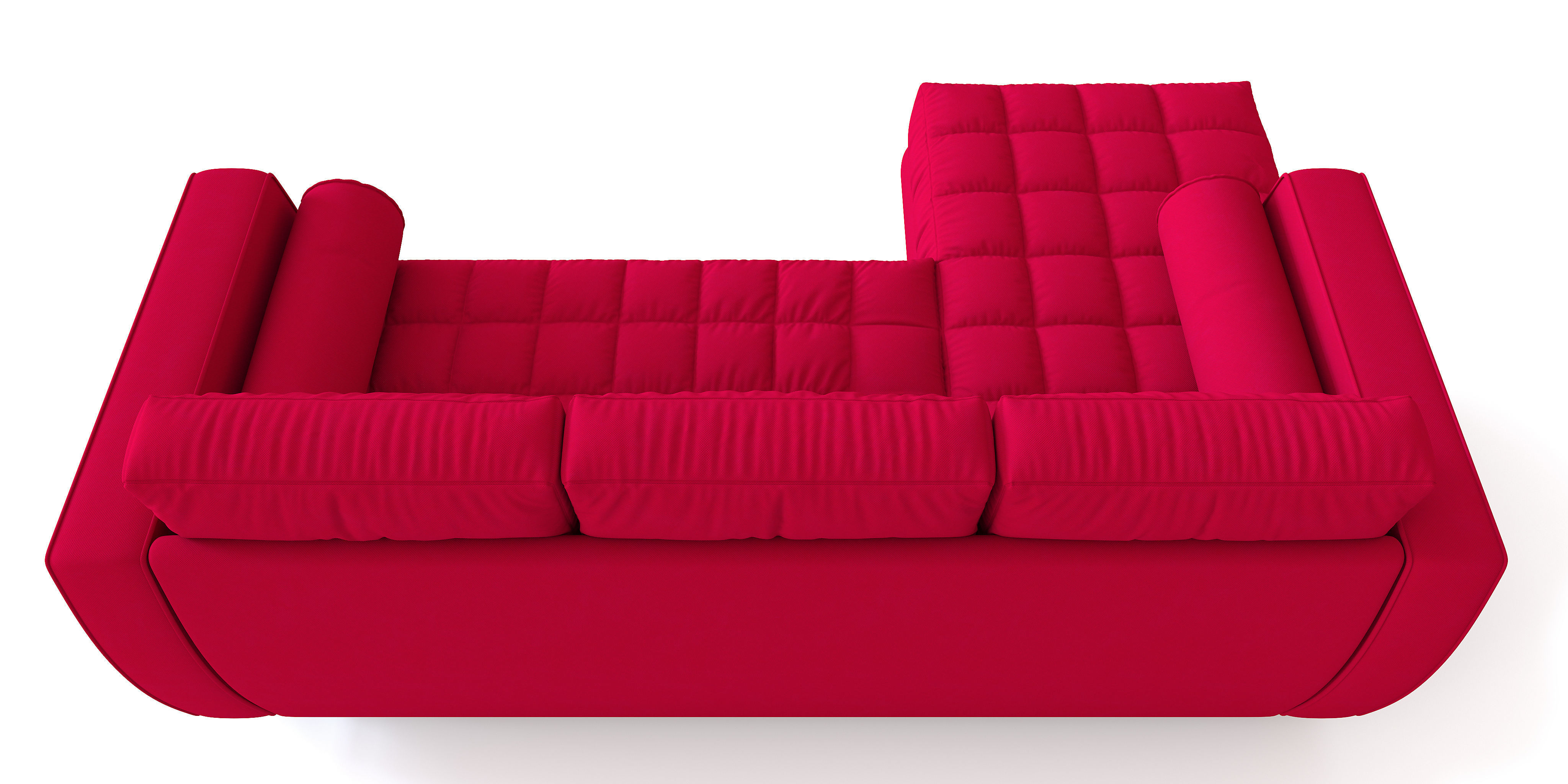 Red Sofa 3D model_2