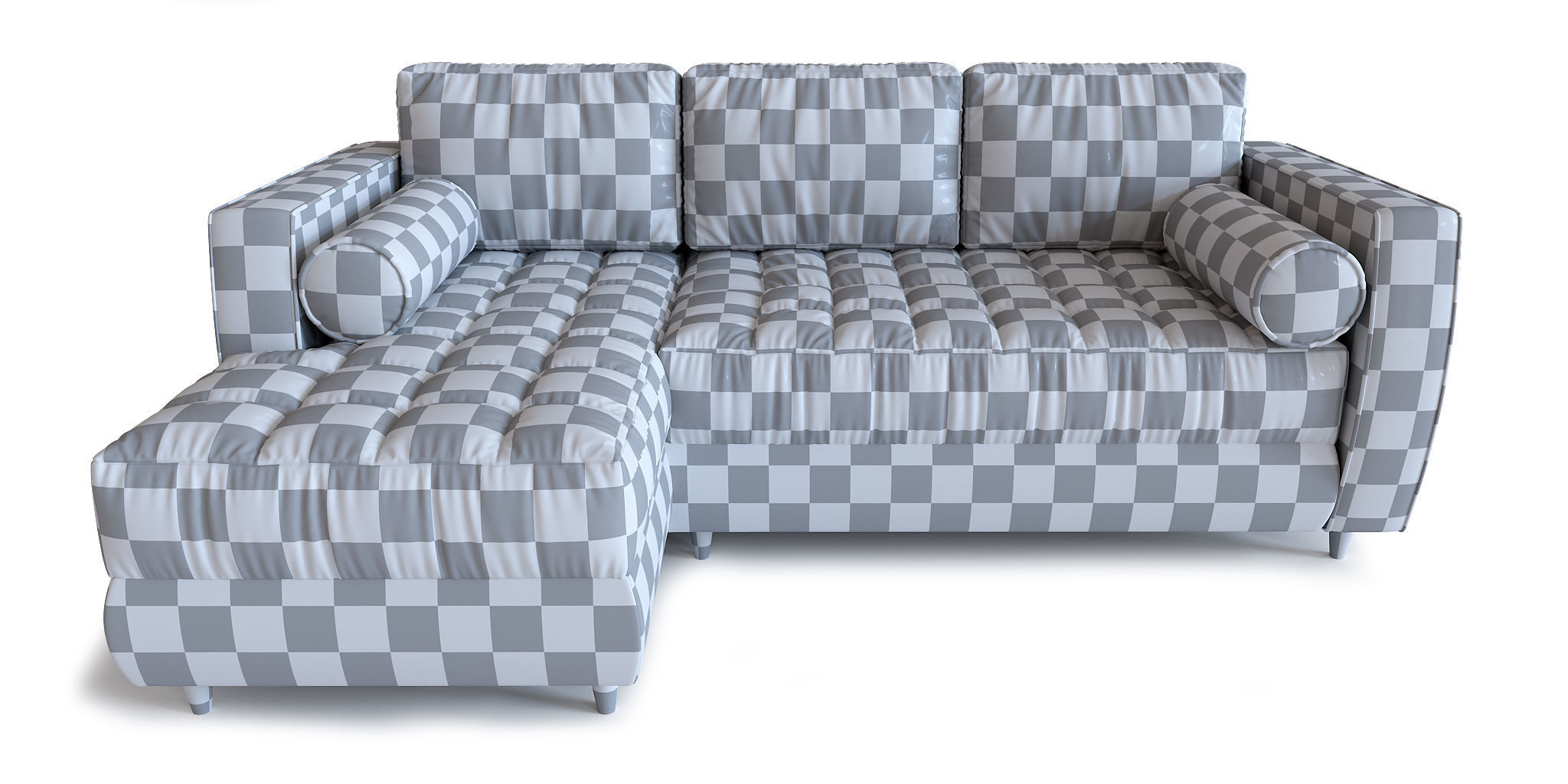 Red Sofa 3D model_6