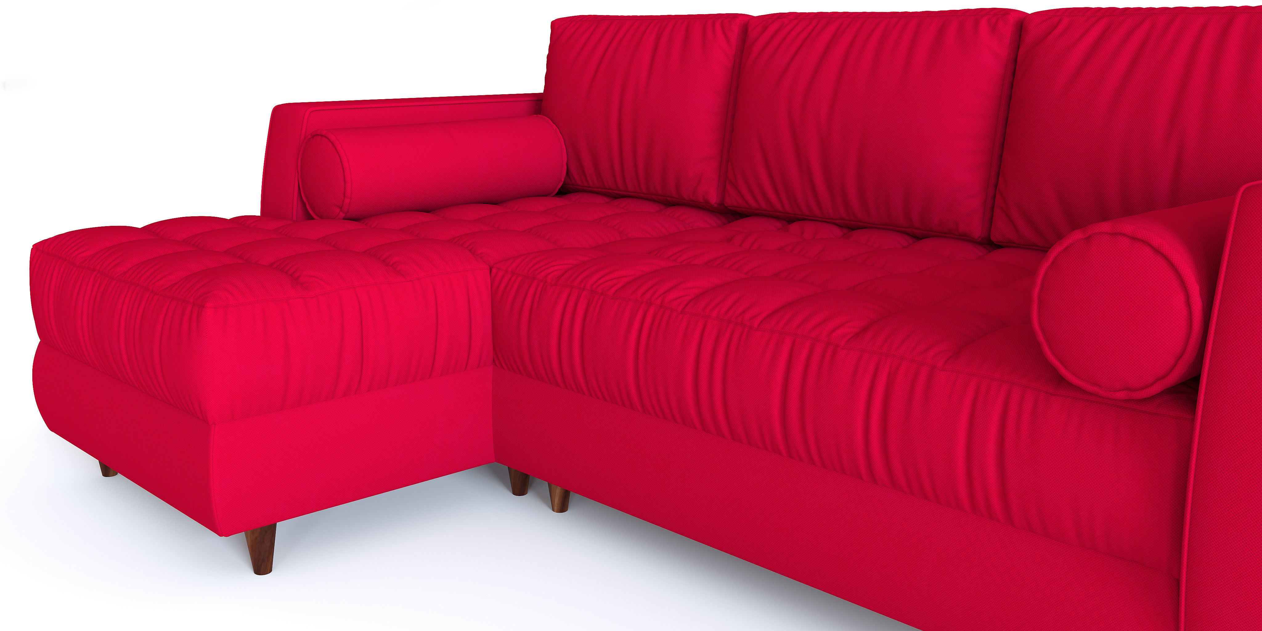 Red Sofa 3D model_5