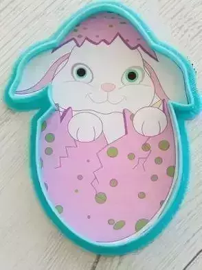 Bunny in an egg cookie cutter for professional