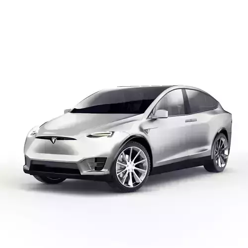 Tesla model X car 3d model vray corona