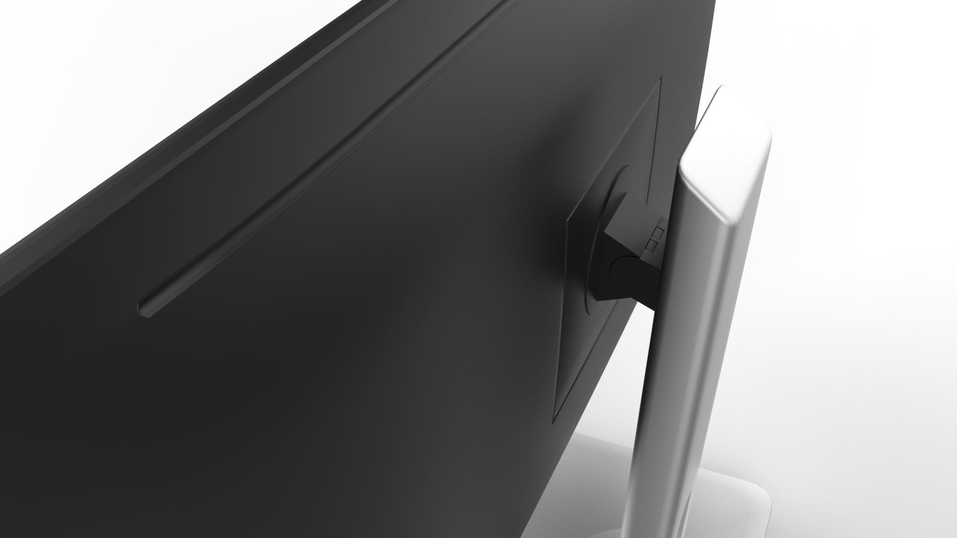 Dell ips led monitor Low-poly 3D model_6