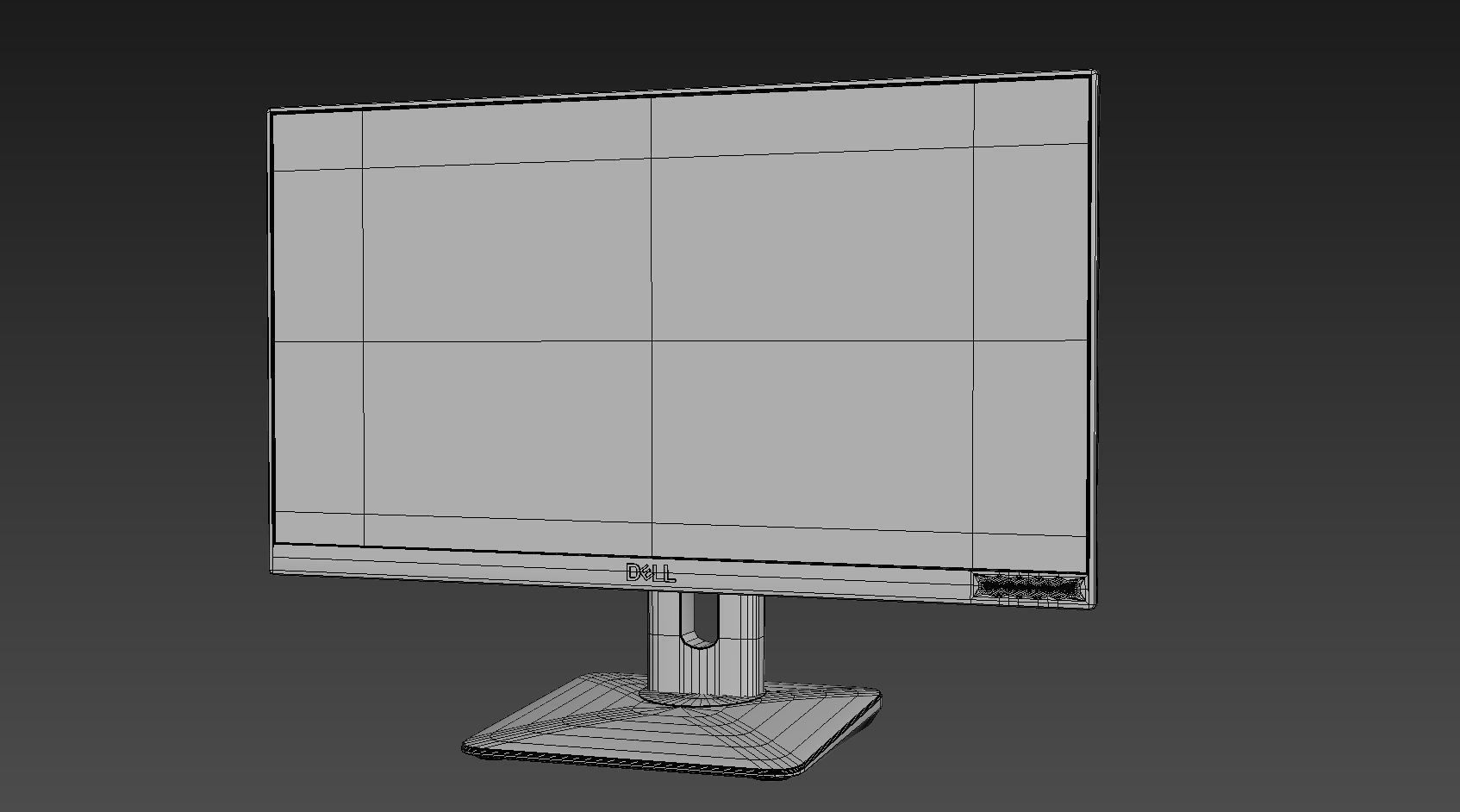 Dell ips led monitor Low-poly 3D model_3