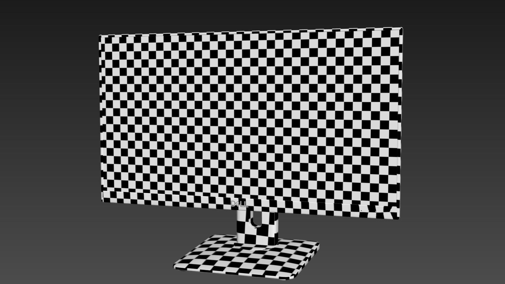 Dell ips led monitor Low-poly 3D model_5