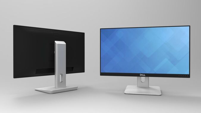 Dell ips led monitor Low-poly 3D model