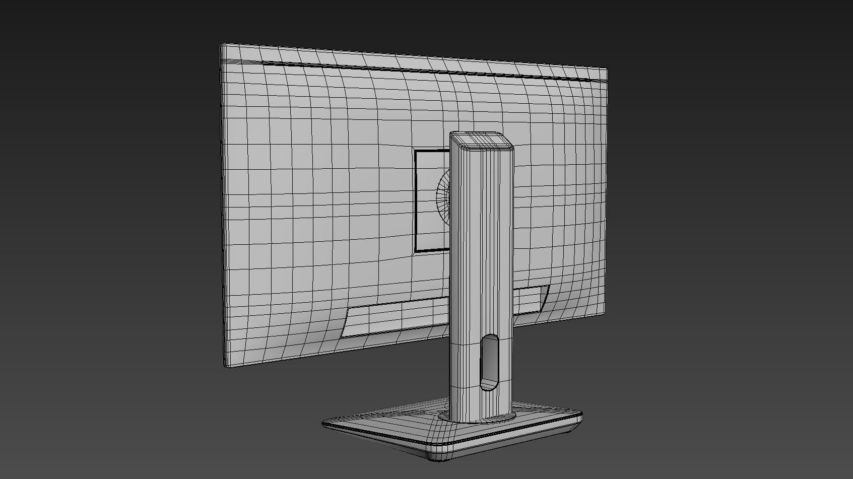 Dell ips led monitor Low-poly 3D model_4