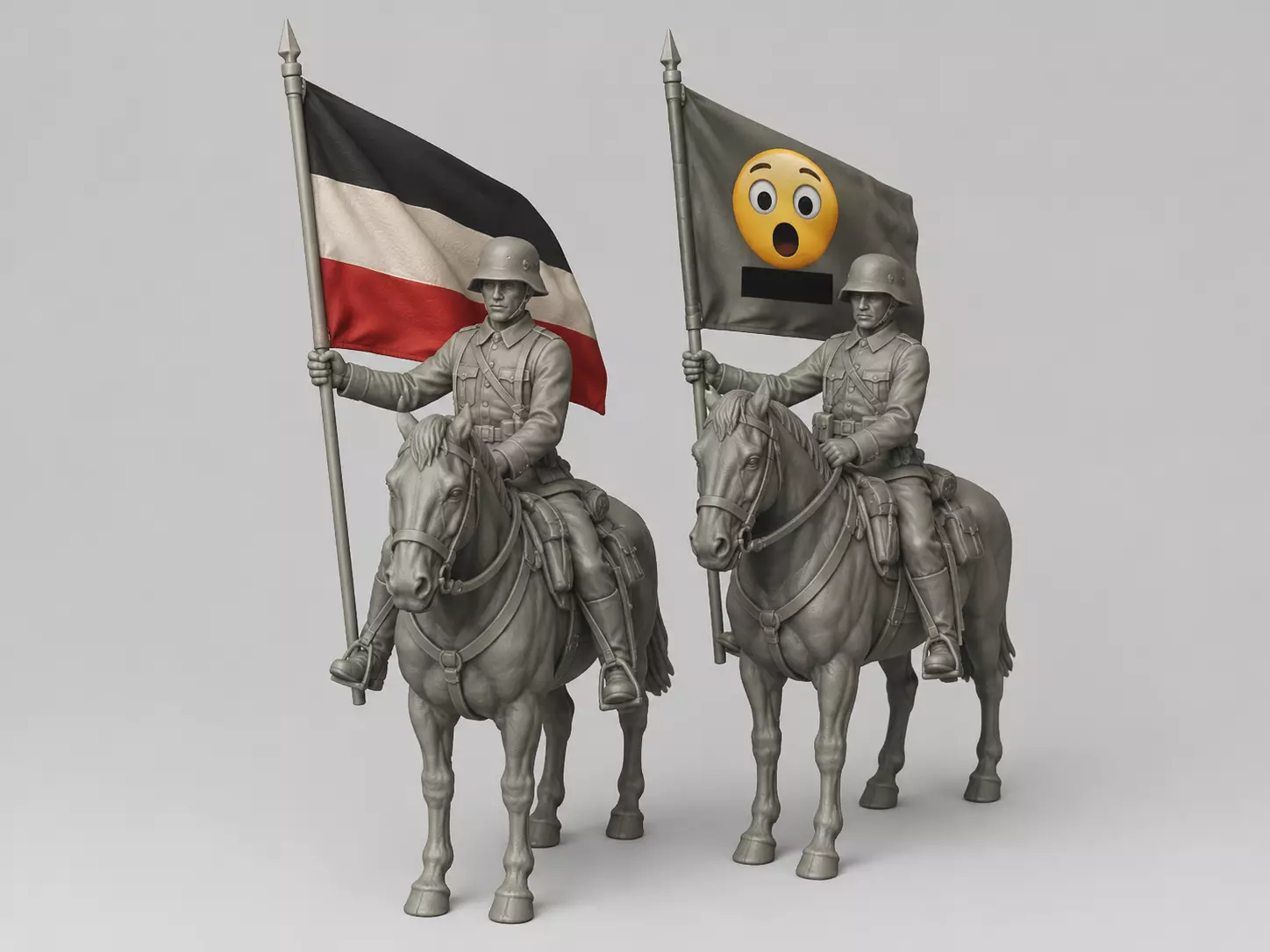 Mounted Standard Bearer Horse Rider 3D print model