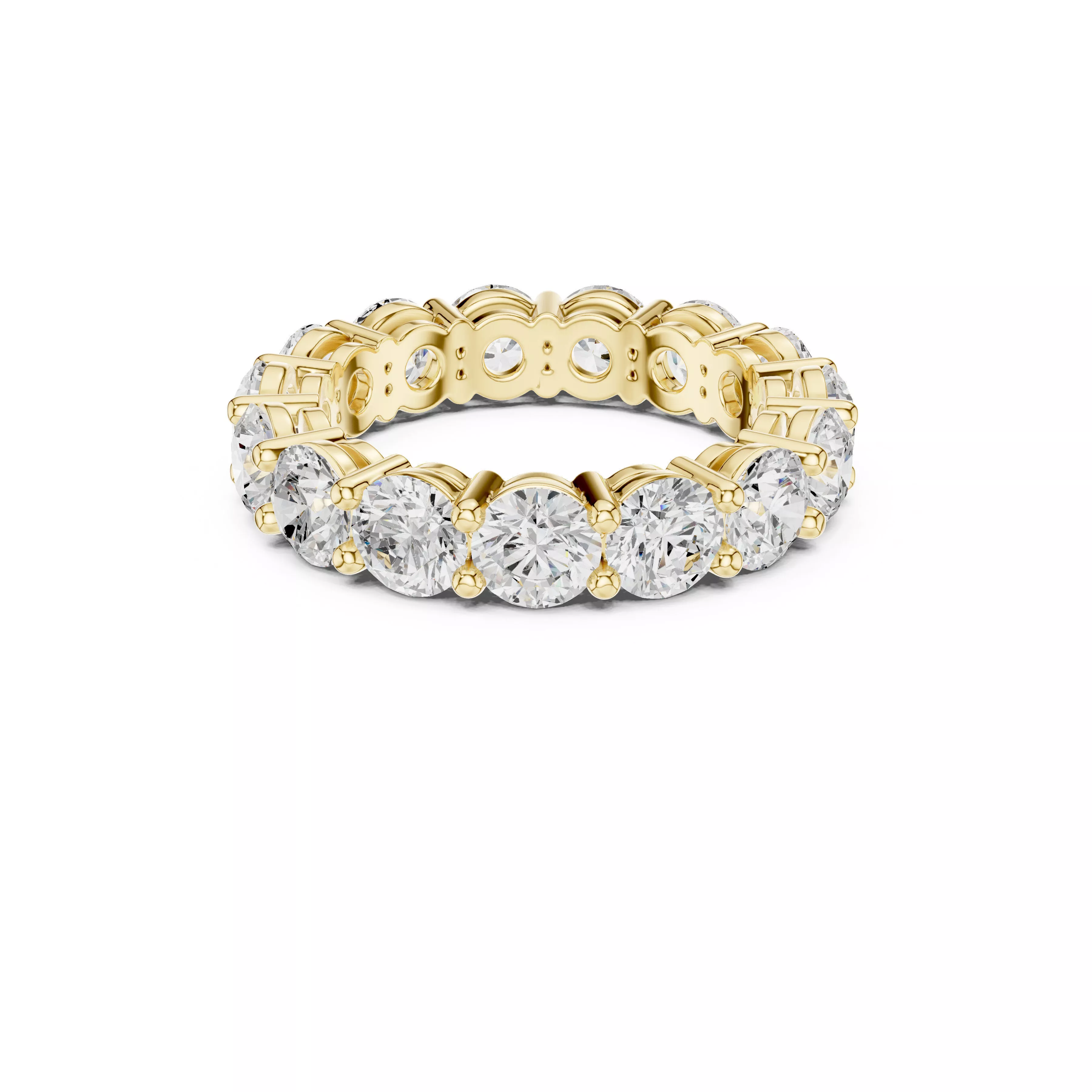 Diamond Eternity Band Full Circle Wedding Ring CAD 3D print model